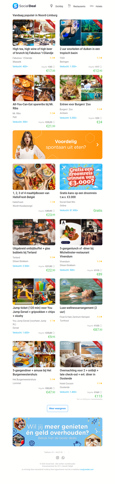 High tea, high wine of high beer of brunch bij Fabulous 't Eilandje | 2 uur snorkelen of duiken in een tropisch basin