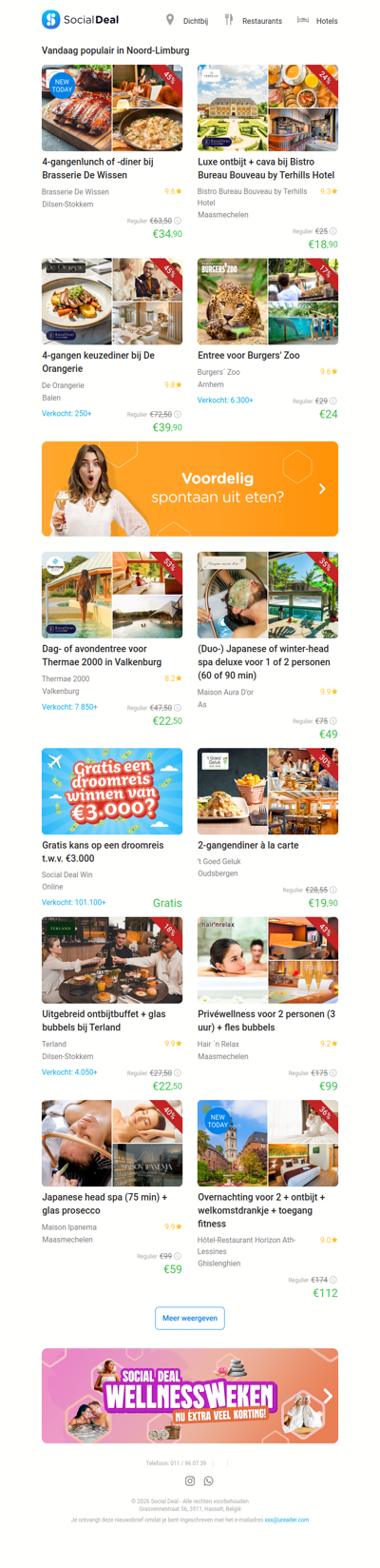 4-gangenlunch of -diner bij Brasserie De Wissen | Luxe ontbijt + cava bij Bistro Bureau Bouveau by Terhills Hotel