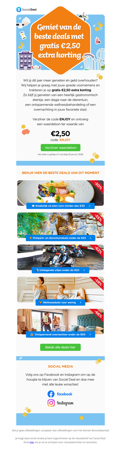 💰 Gratis €2,50 extra korting: meer genieten én geld overhouden 🤑