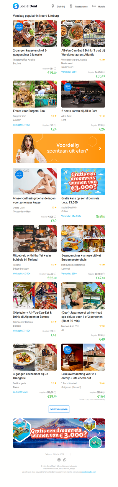 2-gangen keuzelunch of 3-gangendiner à la carte | All-You-Can-Eat & Drink (3 uur) bij Wereldrestaurant Atlantis