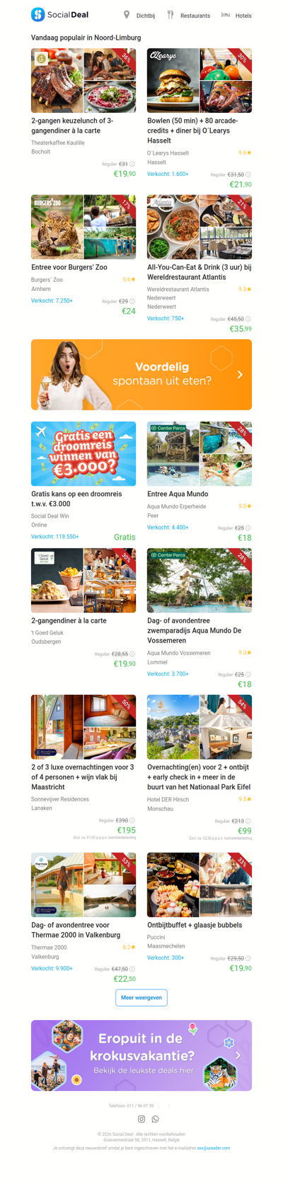 2-gangen keuzelunch of 3-gangendiner à la carte | Bowlen (50 min) + 80 arcade-credits + diner bij O´Learys Hasselt