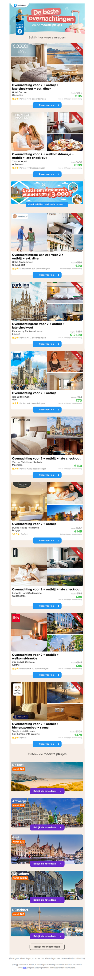 🏨🐦Voordelig een nachtje weg in de krokusvakantie? Ontdek de beste hoteldeals op de mooiste plekjes.