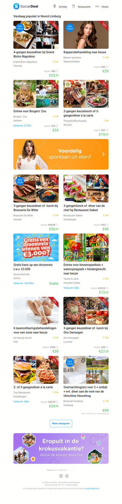 4-gangen keuzediner bij Grand Bistro Napoléon | Kappersbehandeling naar keuze