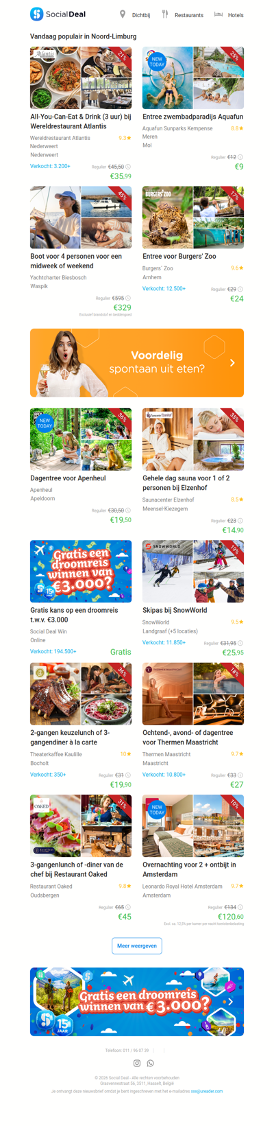 Entree zwembadparadijs Aquafun | All-You-Can-Eat & Drink (3 uur) bij Wereldrestaurant Atlantis