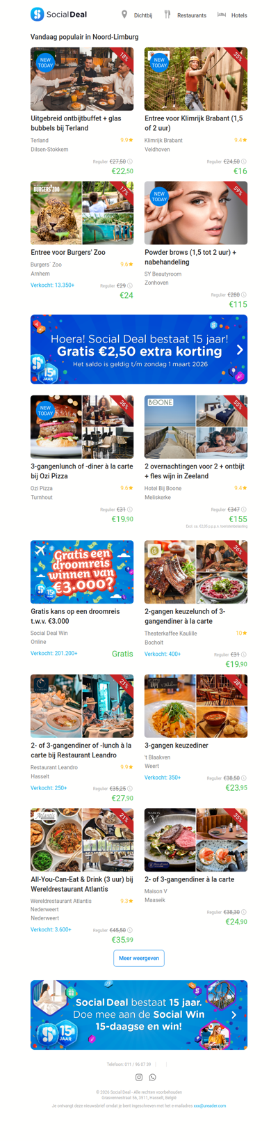 Uitgebreid ontbijtbuffet + glas bubbels bij Terland | Entree voor Klimrijk Brabant (1,5 of 2 uur)