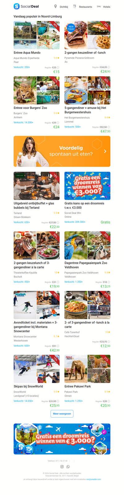 2-gangen keuzediner of -lunch | Entree Aqua Mundo