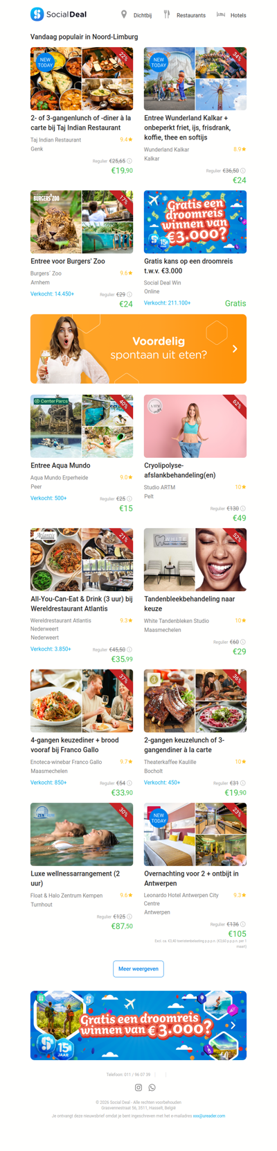 2- of 3-gangenlunch of -diner à la carte bij Taj Indian Restaurant | Entree Wunderland Kalkar + onbeperkt friet, ijs, frisdrank, koffie, thee en softijs