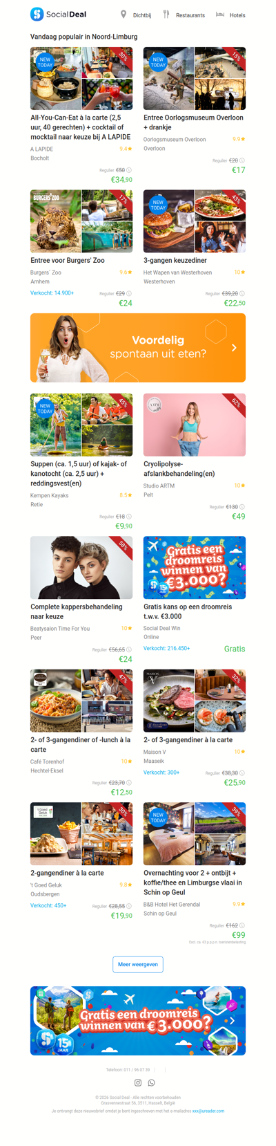 All-You-Can-Eat à la carte (2,5 uur, 40 gerechten) + cocktail of mocktail naar keuze bij A LAPIDE | Entree Oorlogsmuseum Overloon + drankje