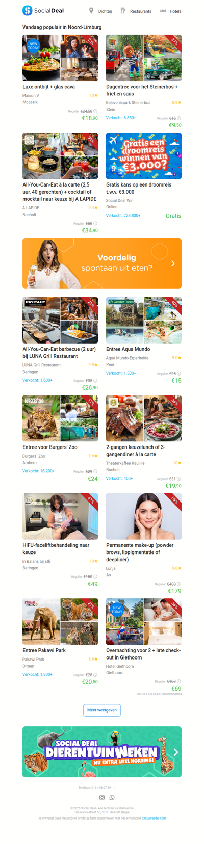 Luxe ontbijt + glas cava | Dagentree voor het Steinerbos + friet en saus