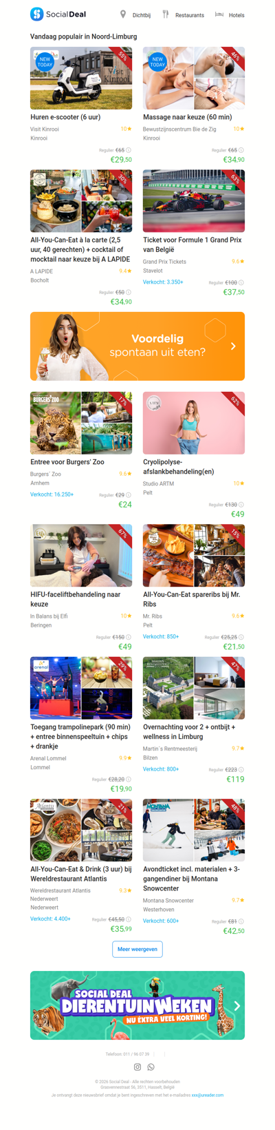 Huren e-scooter (6 uur) | Massage naar keuze (60 min)