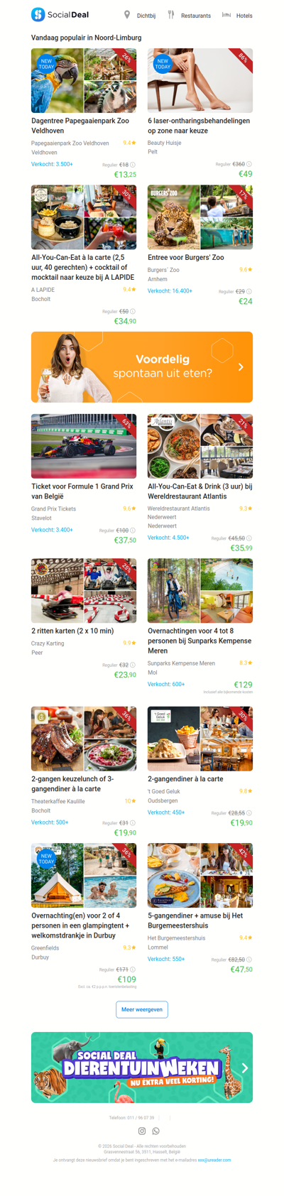 Dagentree Papegaaienpark Zoo Veldhoven | 6 laser-ontharingsbehandelingen op zone naar keuze