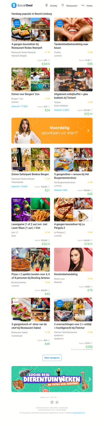 4-gangen keuzediner bij Restaurant Rodeo Neerpelt | Tandenbleekbehandeling naar keuze