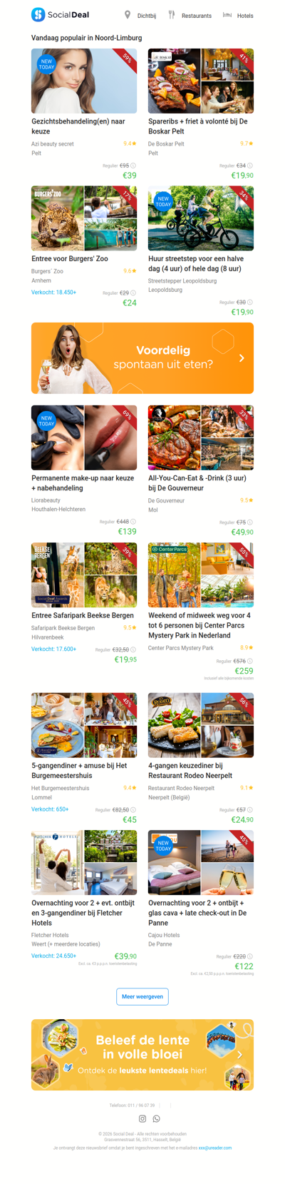 Gezichtsbehandeling(en) naar keuze | Spareribs + friet à volonté bij De Boskar Pelt