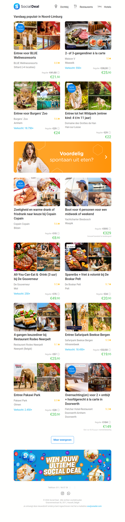 Entree voor BLUE Wellnessresorts | 2- of 3-gangendiner à la carte