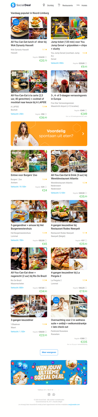 All You Can Eat-lunch of -diner bij Wok Dynasty Hasselt | Jump ticket (120 min) voor You Jump Eersel + gripsokken + chips + slushy