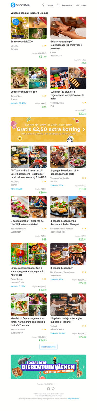 Entree voor GaiaZOO | Gelaatsverzorging of relaxmassage (60 min) voor 2 personen