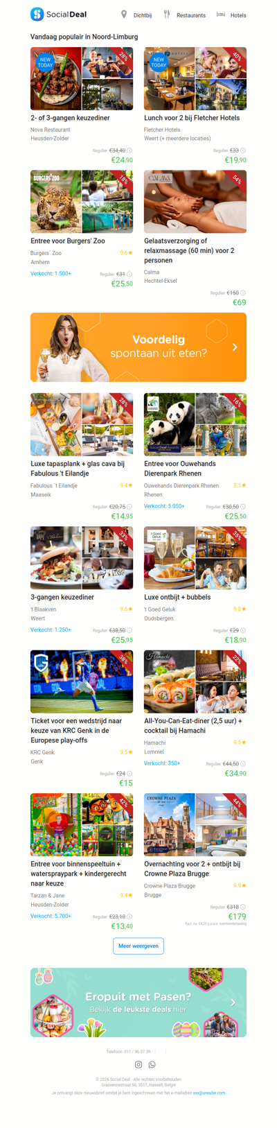 2- of 3-gangen keuzediner | Lunch voor 2 bij Fletcher Hotels