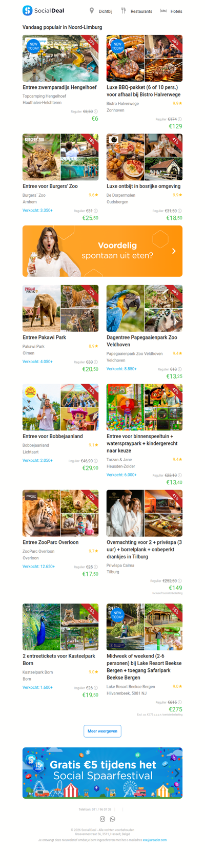 Entree zwemparadijs Hengelhoef | Luxe BBQ-pakket (6 of 10 pers.) voor afhaal bij Bistro Halverwege