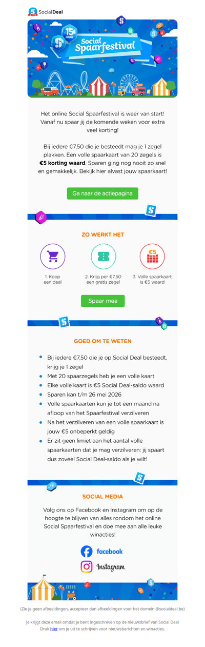 🎈💰 Spaar voor extra veel korting tijdens het Social Spaarfestival!