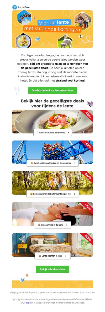 🌷 Ontdek alle lentedeals en trek er voordelig op uit tijdens de lente! 💛