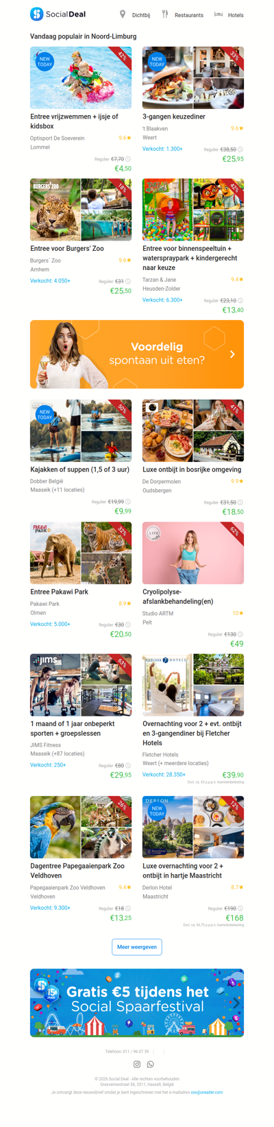 Entree vrijzwemmen + ijsje of kidsbox | 3-gangen keuzediner