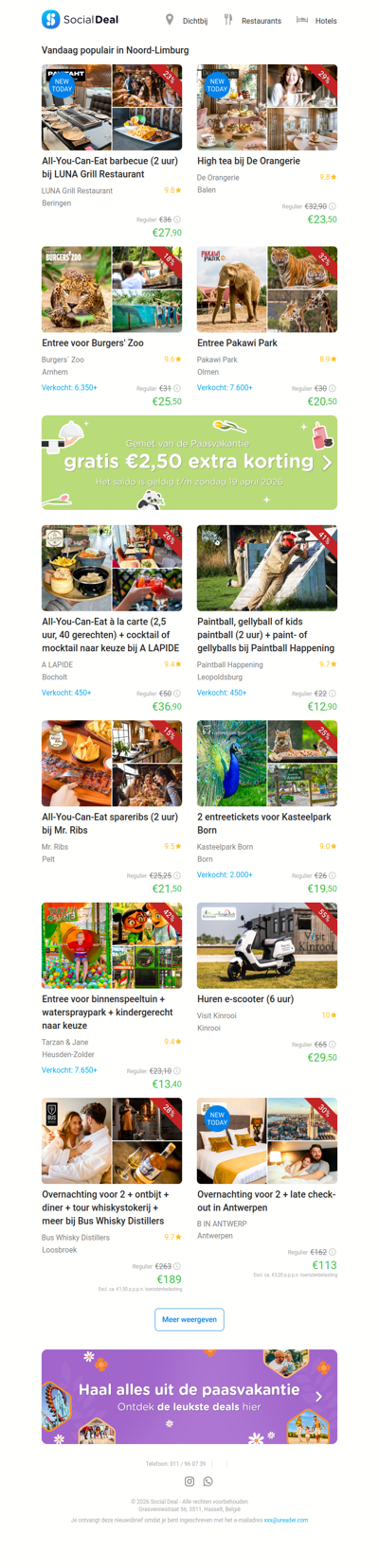 All-You-Can-Eat barbecue (2 uur) bij LUNA Grill Restaurant | High tea bij De Orangerie