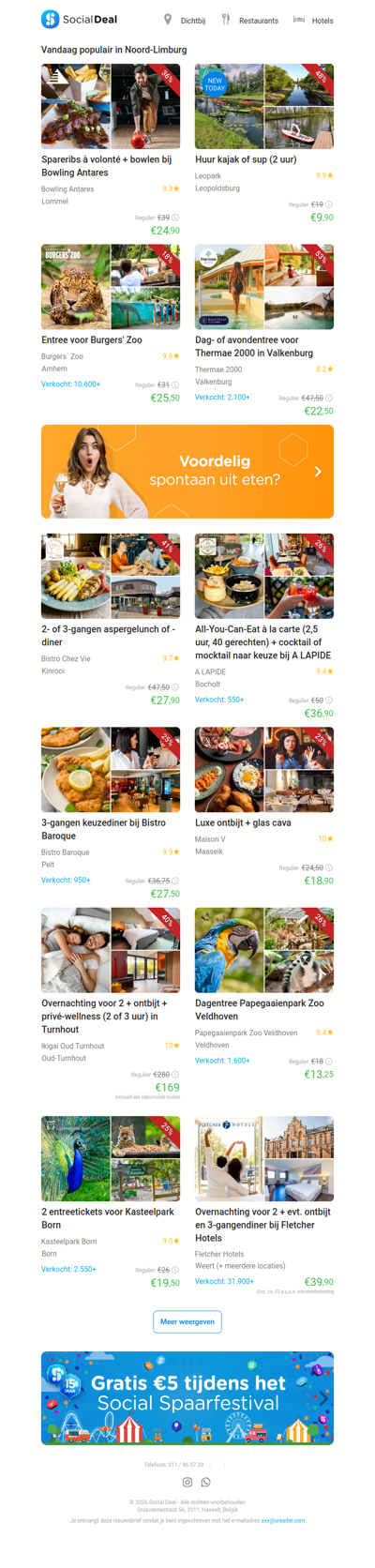 Huur kajak of sup (2 uur) | Spareribs à volonté + bowlen bij Bowling Antares