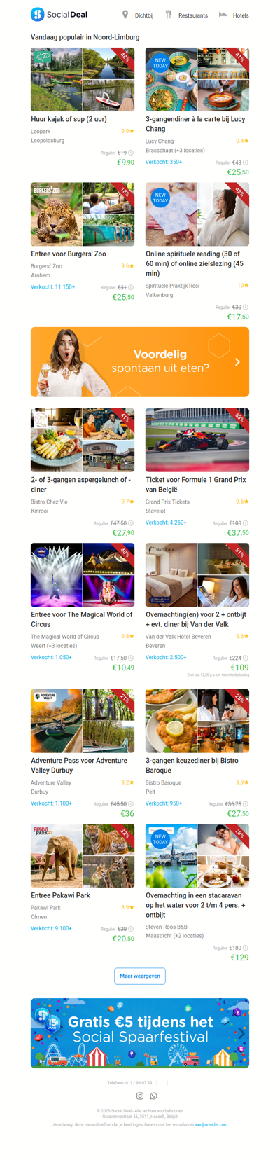 3-gangendiner à la carte bij Lucy Chang | Huur kajak of sup (2 uur)