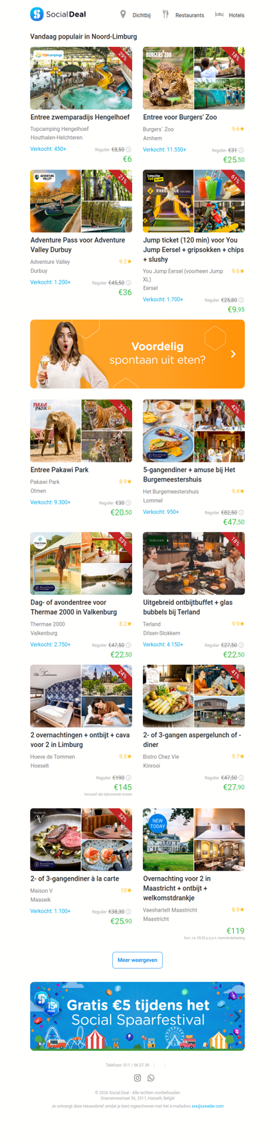 Entree zwemparadijs Hengelhoef | Entree voor Burgers' Zoo