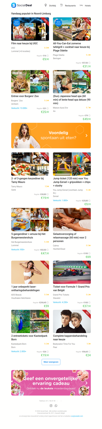 Film naar keuze bij UGC | All-You-Can-Eat zomerse tafelgrill + cocktail naar keuze bij Plage Odette