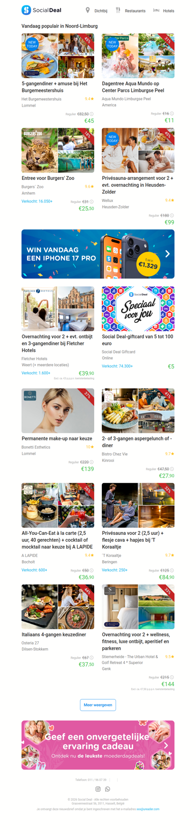 5-gangendiner + amuse bij Het Burgemeestershuis | Dagentree Aqua Mundo op Center Parcs Limburgse Peel