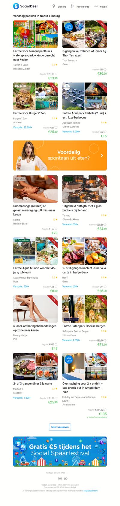 3-gangen keuzelunch of -diner bij Thor Terrazza | Entree voor binnenspeeltuin + waterspraypark + kindergerecht naar keuze