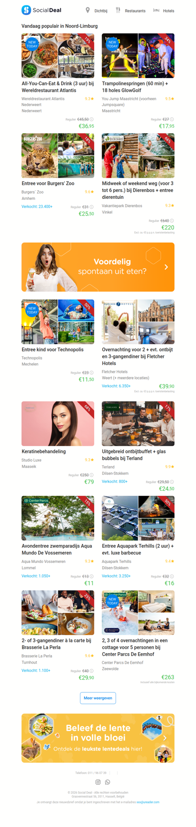 All-You-Can-Eat & Drink (3 uur) bij Wereldrestaurant Atlantis | Trampolinespringen (60 min) + 18 holes GlowGolf
