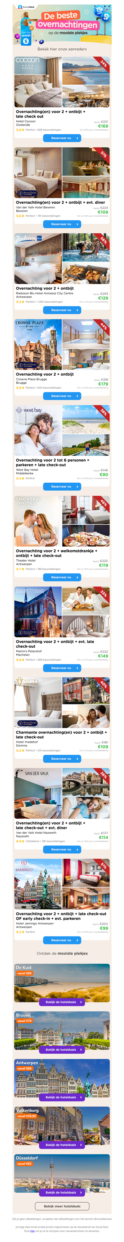 🏨 Deze zomer heerlijk een nachtje weg met 50% korting? Ontdek de beste hoteldeals op de mooiste plekjes! 😎
