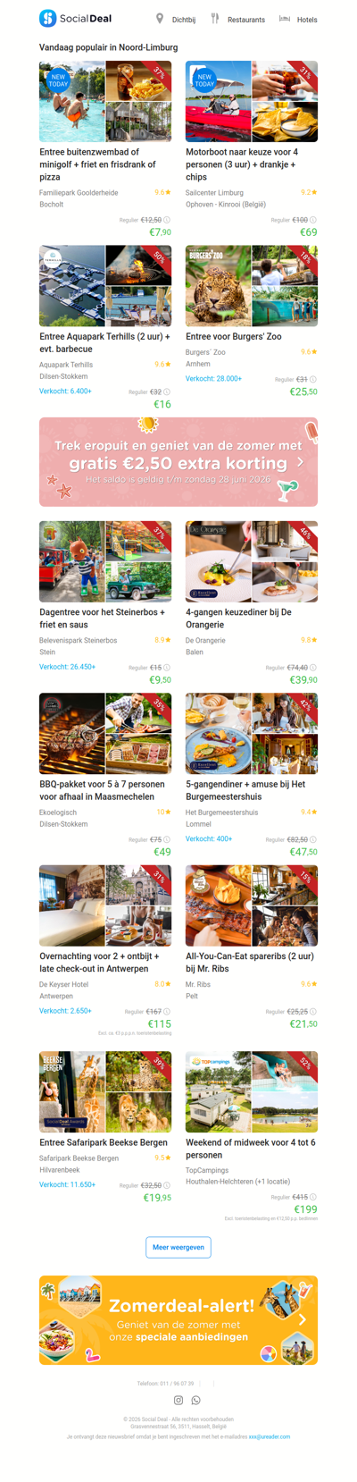 Entree buitenzwembad of minigolf + friet en frisdrank of pizza | Motorboot naar keuze voor 4 personen (3 uur) + drankje + chips