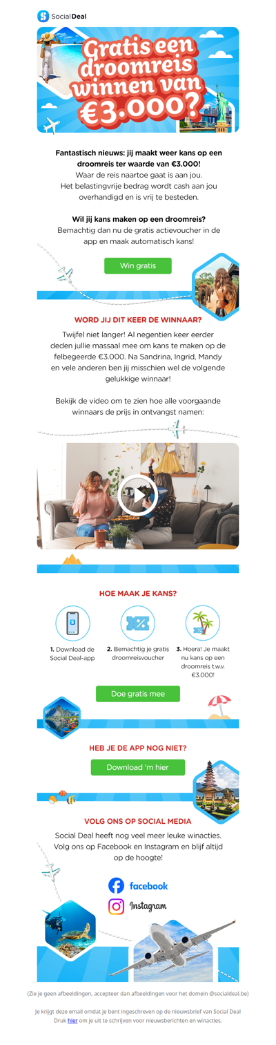 🌴 WIN nu een gratis droomreis t.w.v. €3.000! 💰