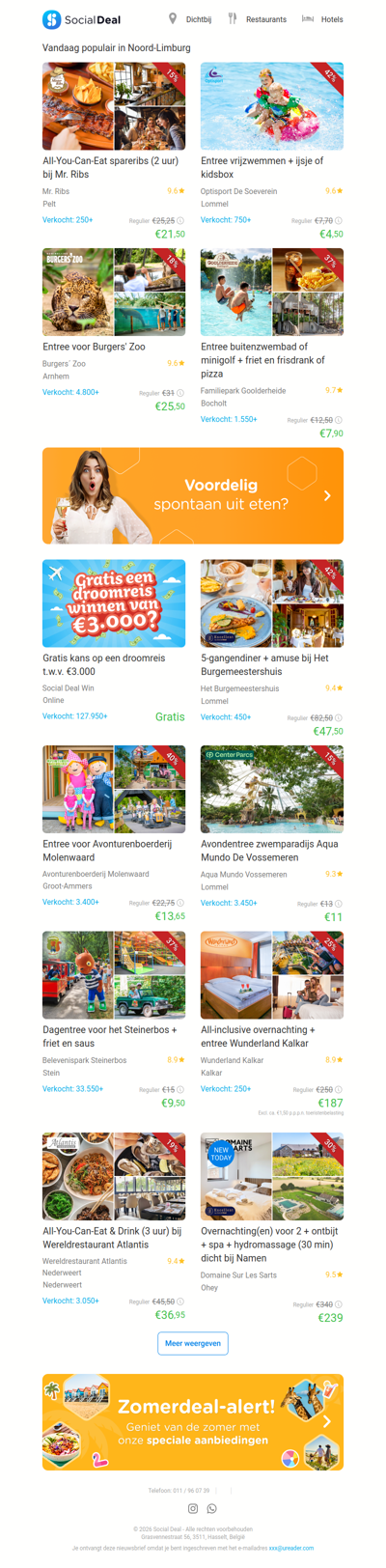 All-You-Can-Eat spareribs (2 uur) bij Mr. Ribs | Entree vrijzwemmen + ijsje of kidsbox