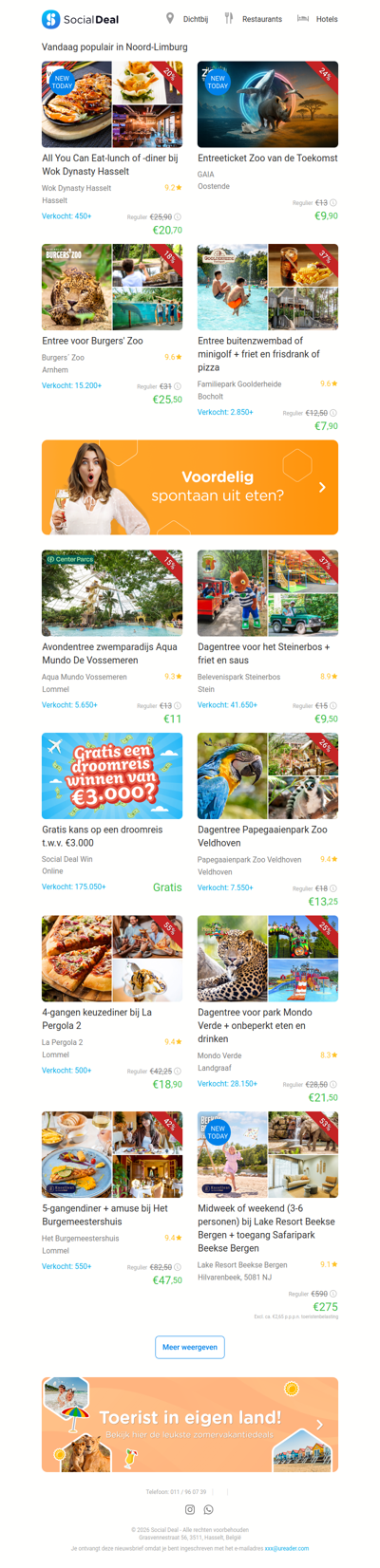 All You Can Eat-lunch of -diner bij Wok Dynasty Hasselt | Entreeticket Zoo van de Toekomst