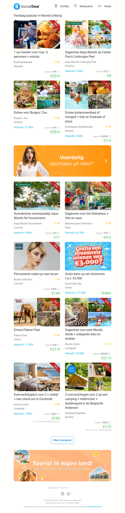 1 uur bowlen voor max. 6 personen + snacks | Dagentree Aqua Mundo op Center Parcs Limburgse Peel