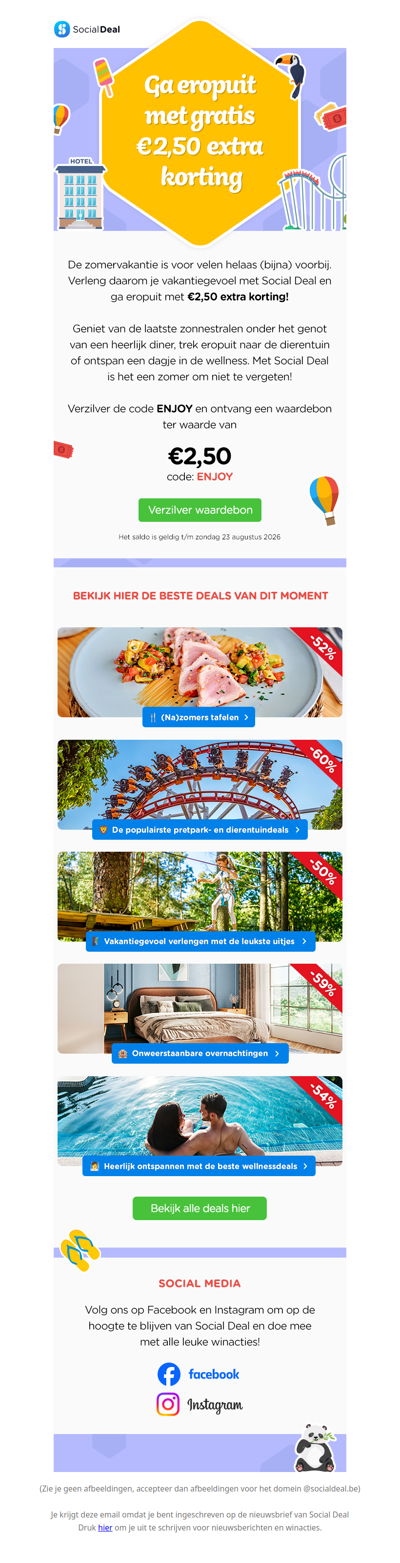 💰 Gratis €2,50 extra korting: verleng je vakantiegevoel! 😎