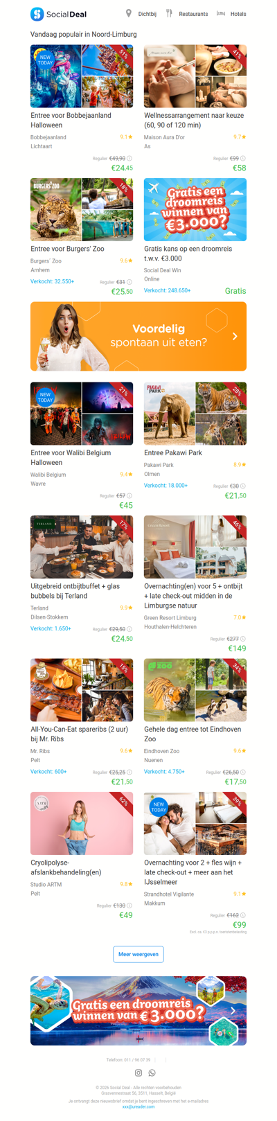 Entree voor Bobbejaanland Halloween | Wellnessarrangement naar keuze (60, 90 of 120 min)