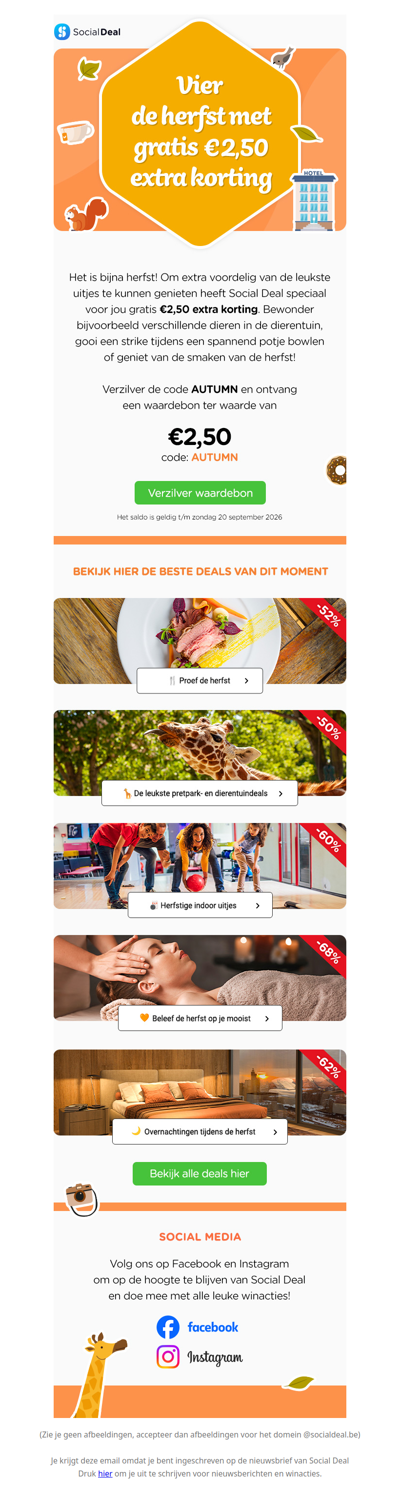 💰 Gratis €2,50 extra korting: de herfst komt eraan 🍁
