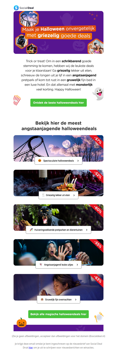 🎃 Ontdek alle gruwelijk goede halloweendeals met monsterlijk veel korting!