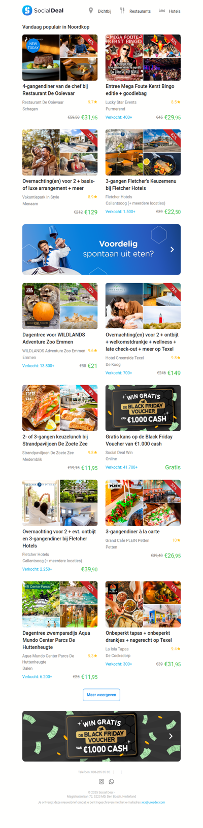 4-gangendiner van de chef bij Restaurant De Ooievaar | Entree Mega Foute Kerst Bingo editie + goodiebag