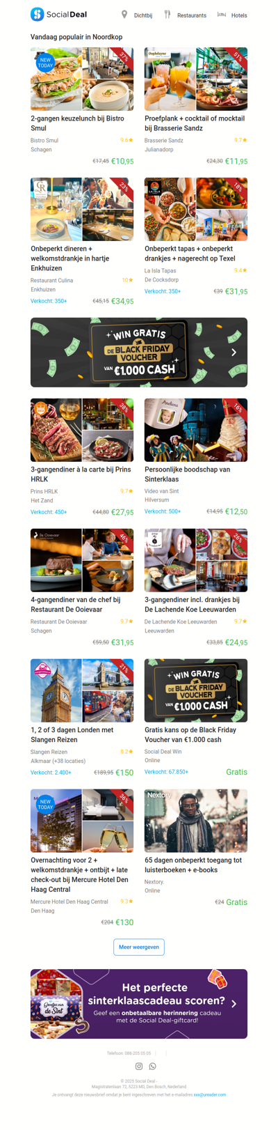 2-gangen keuzelunch bij Bistro Smul | Proefplank + cocktail of mocktail bij Brasserie Sandz