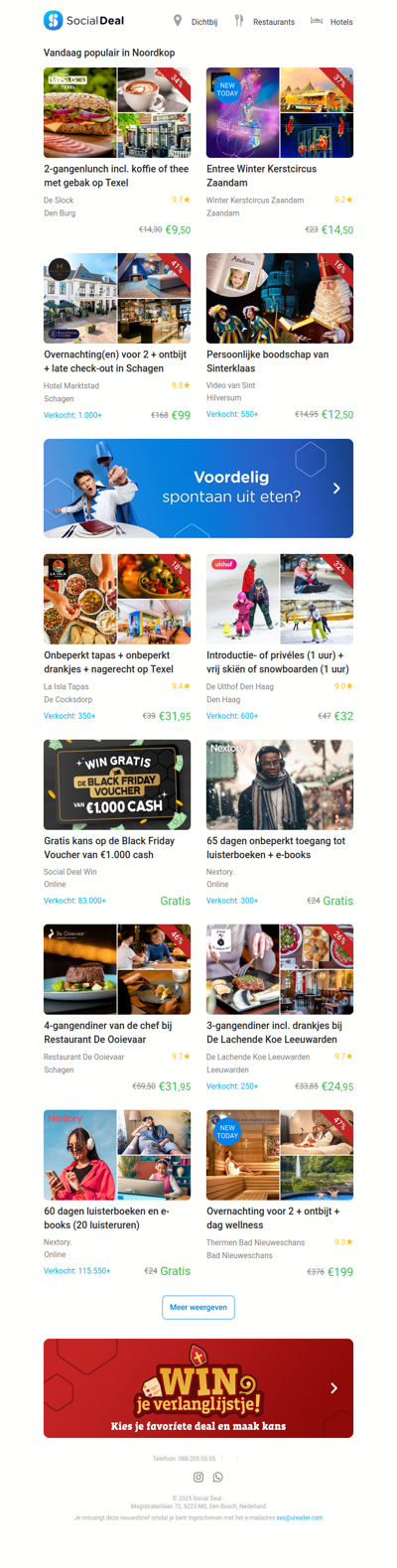 Entree Winter Kerstcircus Zaandam | 2-gangenlunch incl. koffie of thee met gebak op Texel