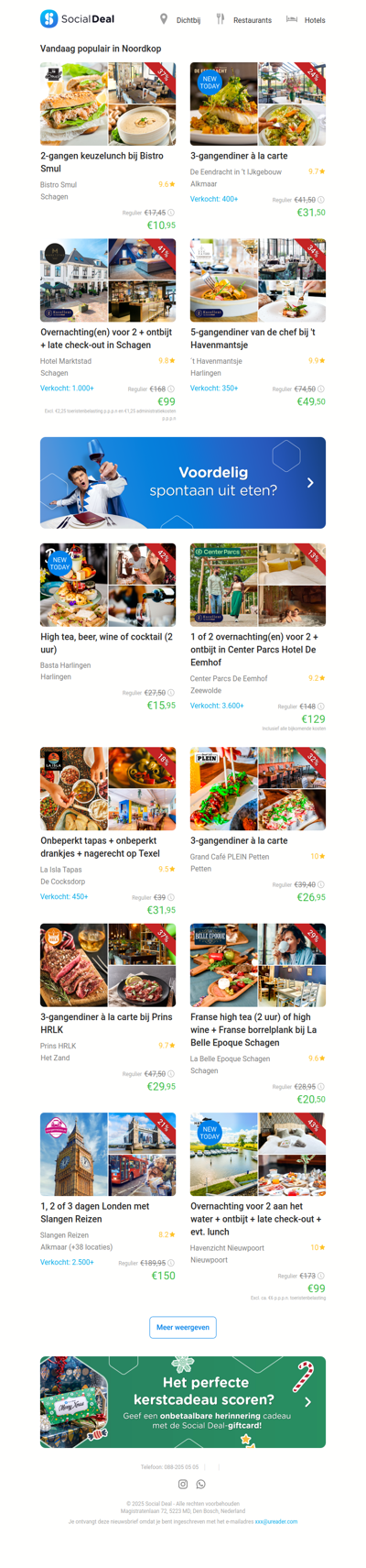 3-gangendiner à la carte | 2-gangen keuzelunch bij Bistro Smul