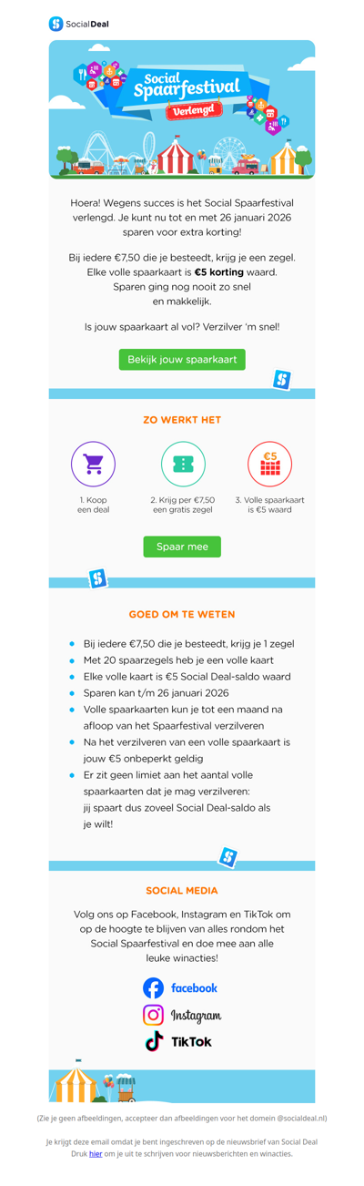 🎈🎪 Het Social Spaarfestival is verlengd!