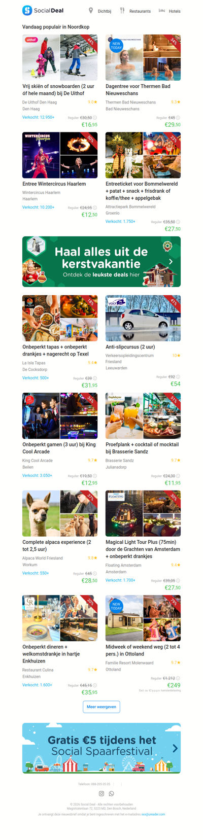 Dagentree voor Thermen Bad Nieuweschans | Vrij skiën of snowboarden (2 uur óf hele maand) bij De Uithof