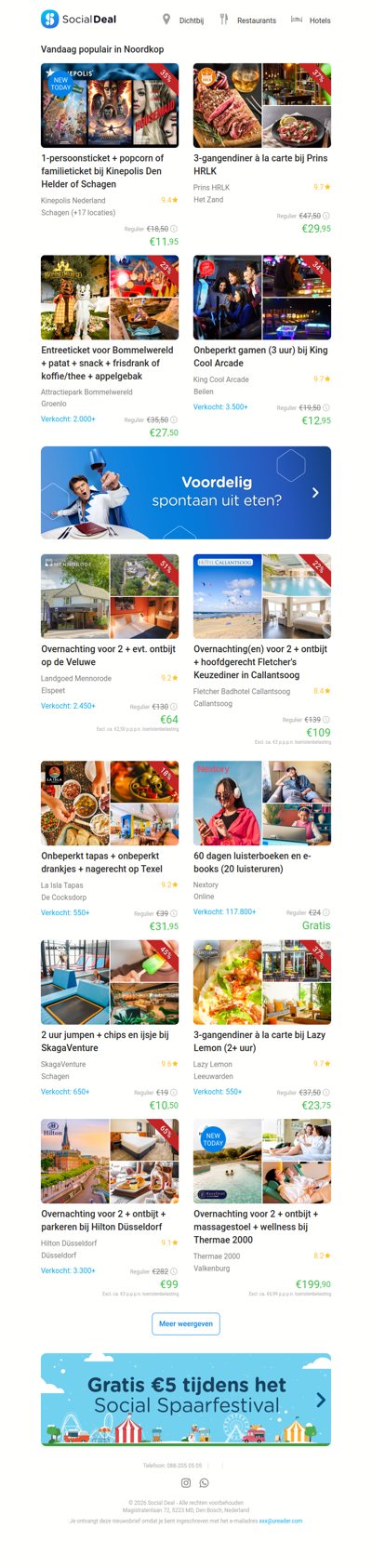 1-persoonsticket + popcorn of familieticket bij Kinepolis Den Helder of Schagen | 3-gangendiner à la carte bij Prins HRLK